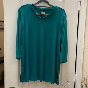 Citiknits teal tunic.